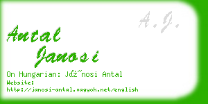 antal janosi business card